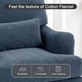 thumbnail image 3 of DREAMSIDEA Mid-Century Home Accent Chair, Chenille Upholstered Living Room Armchair, Comfy Reading Lounge Chair, Navy, 3 of 6