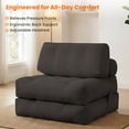 thumbnail image 2 of Puremind Folding Sofa Bed, Convertible Floor Couch for Adults/Kids, Corduroy Fold Out Chair Bed with Pillow for Living Room/Bedroom, Dark Gray, 2 of 7