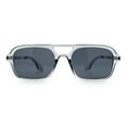 thumbnail image 4 of Hipster Hustler Pop Color Plastic Flat Top Racer Fashion Sunglasses Grey - Black, 4 of 8