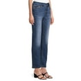 thumbnail image 4 of Time and Tru Women’s Mid Rise Straight Jeans, 29" Inseam for Regular, Sizes 2-18, 4 of 6