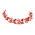 thumbnail image 4 of Accesorios para el cabello de hoja hecha a mano de la altura del cabello para la fiesta para la fiesta temática de disfraces Rojo, 4 of 8