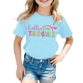 thumbnail image 2 of Boys & Girls Crew Neck Short Sleeve T-Shirts,Comfortable Breathable Casual Tops for Daily Back-to-School Outfits, 2 of 4