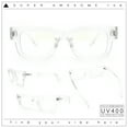 thumbnail image 2 of Retro Vintage Style Thick Plastic Horn Rim Blue Light Filter Computer Glasses Clear, 2 of 8
