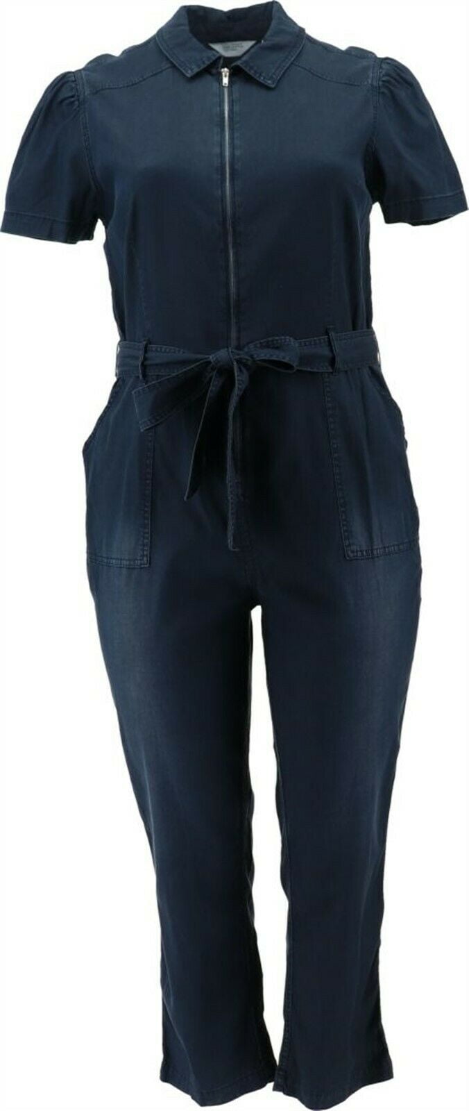 Candace Cameron Bure Short Slv Tencel Denim Jumpsuit Women's A396639