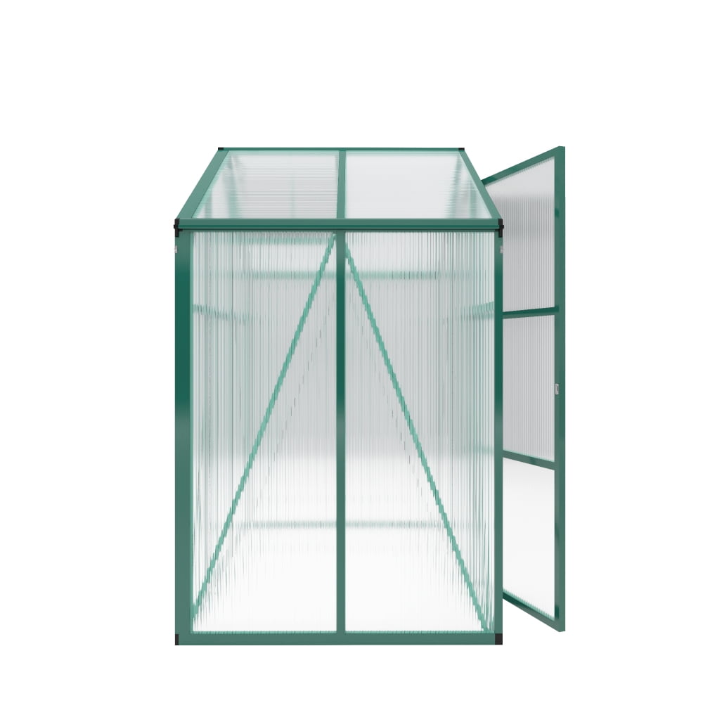 6x4 FT Tall-Height Windproof Greenhouse - Aluminum Frame with Raised Base & Anchors for All-Season Use
