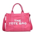 thumbnail image 1 of （rosa）Bolso de mano para computadora portátil para mujeres Trabajo 12.5 pulgadas Bolsos de hombro de lona Bolso mensajero para computadora Bolso de mano para maestra Maletín de oficina, 1 of 5