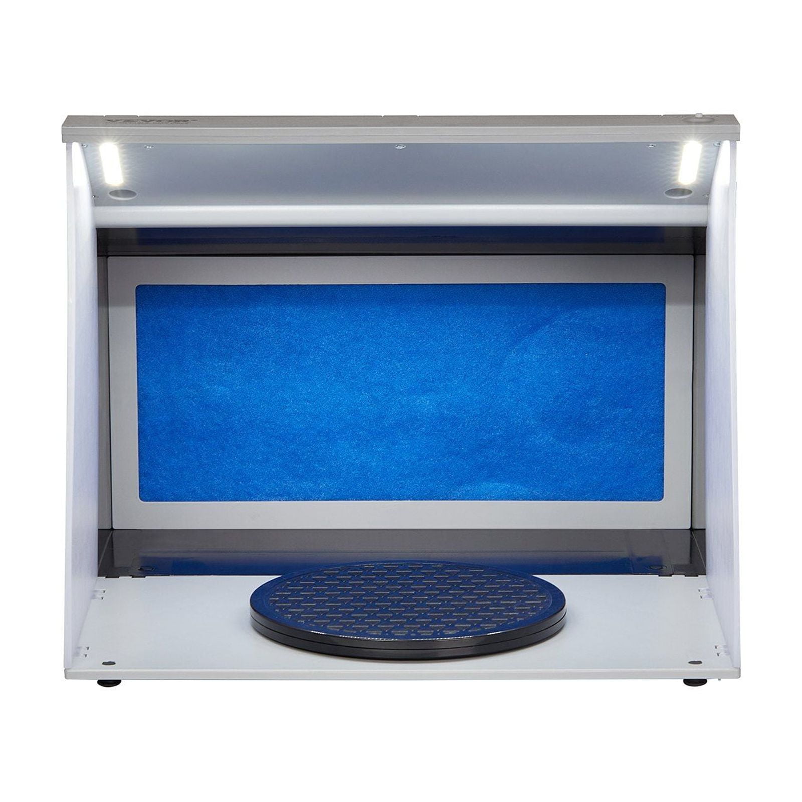 Hobby Airbrush Spray Booth with 4 LED Lights, 2 Exhaust Fans, 6ft Hose & Turntable - Ideal for Art, Cake Decor, Model Painting
