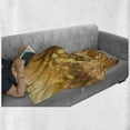 thumbnail image 6 of Dandelion Soft Flannel Fleece Blanket, Vintage Flowers in Meadows at Sunset Springtime Oil Painting Style, Cozy Plush for Indoor and Outdoor Use, 50" x 60", Pale Orange Green Brown, by Ambesonne, 6 of 6