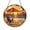 Acrylic 3.5 Inch, variant on Beach Sunset Stained Glass Suncatcher Window Hanging, Adirondack Chair and Umbrella by the Ocean Round Glass Art Panel, Coastal Sunset Window Decor, Decorative Hanging Ornament for Home