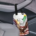 thumbnail image 3 of Yuyamidu Eagle Car Gabage Bags American Flag Car Trash Bag One-handed Strap Trash Can Bin for Car SUV Trucks Daisy Automotive Garbage Container Bin Accessories, 3 of 7
