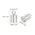 thumbnail image 2 of 50Pack Leather Cord End Caps, 6mm OD Column Barrel Terminators for Leather Bracelets Tassels, Silver Tone, 2 of 6