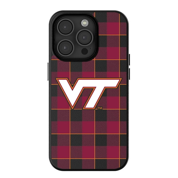 Keyscaper Virginia Tech Hokies Plaid Magnetic Bump iPhone Case