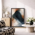 thumbnail image 2 of Framed Canvas Print Blue Abstract Wall Art Modern Decorative for Living Room Bedroom - 16"x24" BLACK, 2 of 8