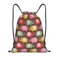 thumbnail image 1 of Xecao Cute Elephants Pattern Sports Drawstring Backpack - String Swim Gym Bag with Wet Proof Pocket for Women&Men-Small, 1 of 6