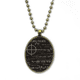 thumbnail image 1 of Curva cálculos gráficos fórmula matemática Collar Colgante de cadena vintage Colección de joyas colgantes Unbranded M, 1 of 3