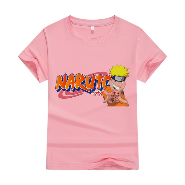 Camiseta de dibujos animados de Naruto Shippuden para niños, camiseta fina de Anime para estudiantes adolescentes, talla europea, manga corta, 2024