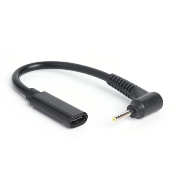 Kuymtek Adaptador de conector de CC PD USB C hembra a ángulo recto para computadora portátil (2,5x0,7 mm) Kuymtek Componentes de la computadora