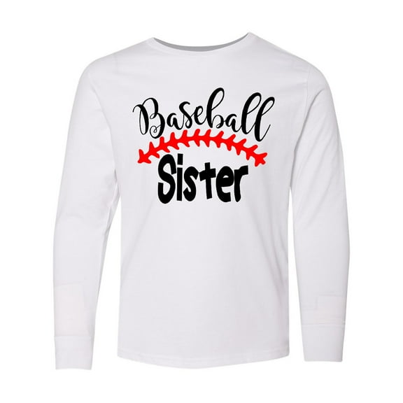 Inktastic Baseball Sister Long Sleeve Youth T-Shirt