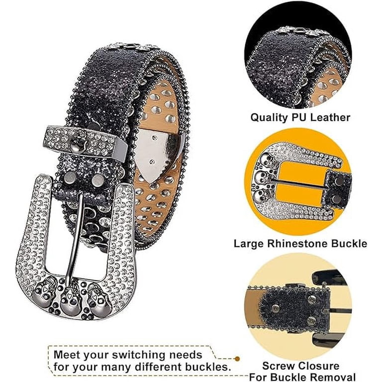 Dream Apparel Rhinestone Belt for Men and Women, Western  display picture 1