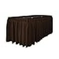 thumbnail image 3 of LA Linen Polyester Poplin Table Skirt 17-Foot by 29-Inch Long with 10 L-Clips, Brown, 3 of 3
