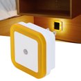 thumbnail image 2 of Yellow Plastic Square Shape Warm Light Smart Light-control LED Night Lamp 110V-250V(US Plug), 2 of 8