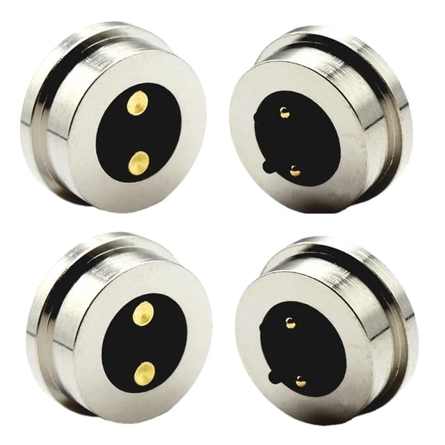 Yazoeia 2 Pair Spring Loaded Magnetic Pogo Pin Connector,1/2/3/4/5/6 Pin Circular High Current Magnet Suction Male+Female DC Power Charge Probe Charging Socket Connector (2 Pin) CJC912-187966