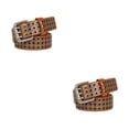thumbnail image 1 of Guardurnaity Cinturones con tachuelas de 3 filas, cinturón ajustable de 105cm-125cm de longitud para hombres y mujeres, correa Punk para hombre, Type2 NO2, 1 of 6