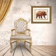 thumbnail image 3 of Vess, June Erica 32x26 Gold Ornate Wood Framed with Double Matting Museum Art Print Titled - Rustic Barnwood Animals III, 3 of 4