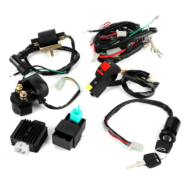 Kit completo de arnés de cableado de motor de arranque rápido para piezas modificadas de moto de cross de 110cc Jadeshay A