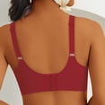 thumbnail image 3 of Women's Wireless Bra JIANLAI No Underwire - Wireless Comfort Compression Support Adjustable Everyday Bra Wine Red, 3 of 4