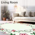 thumbnail image 2 of ODIKA 8x10 Machine Washable Non-Slip Area Rug, Floral High Traffic Rug with Pad, Pink, 577500, 2 of 8
