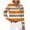 b_Orange Button Down Shirts, variant on UTSJKR Women's Button Down Shirts 2024 Fashion Color Block Striped Lapel Neck Blouses Vacation Loose Fit Flowy Basic Casual Tops Long Sleeve Tunic Tops Orange XXXL
