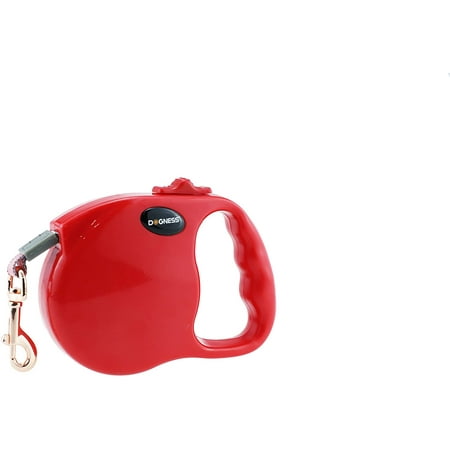UPC: 0843775106641 | DOGNESS Retractable Dog Leash The Modern Series One Button Locking System Suitable for Kids 10 – 16 ft No Tangle Waterproof Ribbon Tape for Small Medium Large Dogs (Red 13ft / up to 55lbs)