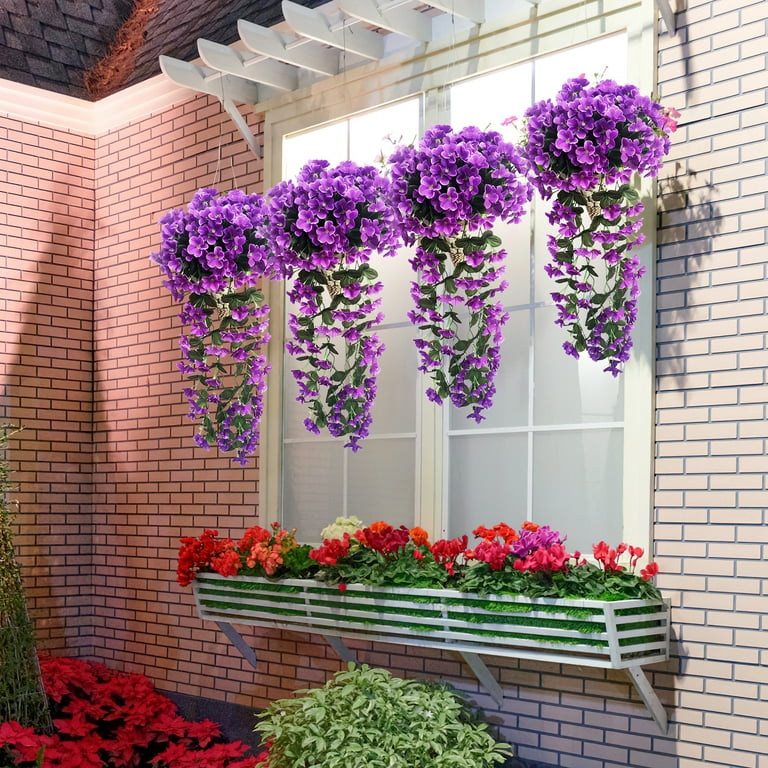 Artificial Fake Hanging Flowers Vine Plant Home Garden Decor Indoor Outdoor  L #