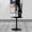 Black 35, variant on Modern Round End Table with Hairpin Legs, Cement Finish, 23.5 inch Small Side Table for Living Room