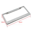 thumbnail image 4 of Two PiecesCrystal Rhinestone License Plate ABS Chrome Frame with Crystal Screw Caps - 2 Frame - Black/White, 4 of 4