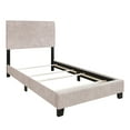thumbnail image 5 of Castle Place Chic Corduroy Velvet Upholstered Twin Bed, Light Pink, 5 of 7