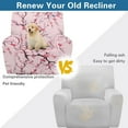thumbnail image 5 of Jiueut Cherry Blossom Pattern Recliner Chair Cover, Anti-Slip Couch Cover Comfortable Sofa Slipcover for Universal Fit for Most Recliners, 5 of 7