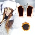 thumbnail image 7 of Niaviben Hiking Gloves Exercise Gloves Thermal Gloves for Women Winter Accessories for Women Winter Driving Gloves Women Cycling Gloves Wine One Size, 7 of 7