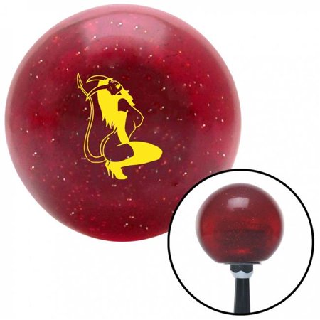 American Shifter Yellow Devil Temptress Red Metal Flake Shift Knob with M16 x 1.5 Insert Shifter Brody