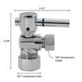thumbnail image 7 of Westbrass 1/4-Turn Lever Handle Angle Stop Valve, 5/8" OD x 3/8" OD, Polished Chrome, 7 of 7