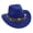 Z26-Blue, variant on Felt Cattleman Cowboy Hat Wide Brim Shapeable Western Hat for Men Women Cowgirl Halloween Country Concert