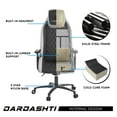 thumbnail image 3 of Atlantic Dardashti Ergonomic Gaming Chair, Commercial Grade, 27.5"L x 27.5"W x 51.5"H, Arctic White, 3 of 7