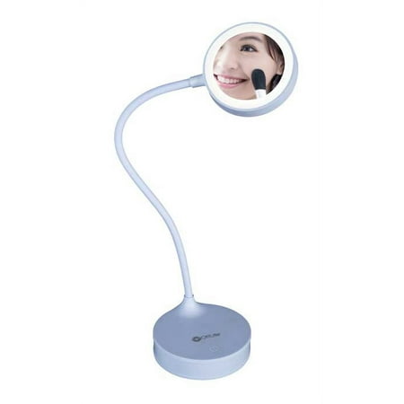 OttLite - Rechargeable LED Desk Lamp with Lighted Mirror - White