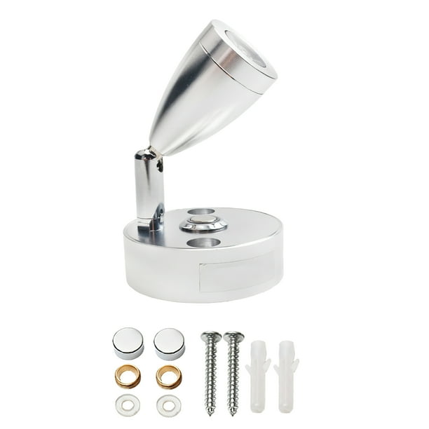 Foco Led Luz De Lectura Luz Interior Blanca Cálida/ Fría Punto Interior Aleación De Aluminio Lámpara De Pared Plateada Lámpara De Pared Pequeña Ajustable Duradera Plateada Para Barco Yate Autocaravana matsuzay HA026732-01