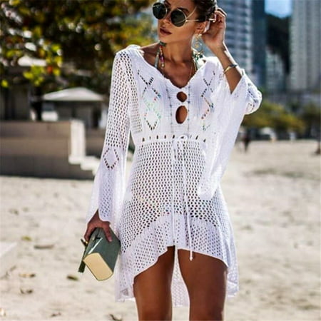 Summer Bikini Cover Up Sarong Dress Swimwear Kaftan Lace Crochet Beach (Best Beaches To Wear A Speedo)