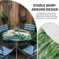 thumbnail image 2 of Tropical Leaves Round Tablecloth for 36-44 Inch Tables,Fitted Table Cover with Elastic Edge,Pastoral Summer Botanical Green Plants Waterproof Outdoor Table Cloth Protector for Patio Garden Dinner, 2 of 9