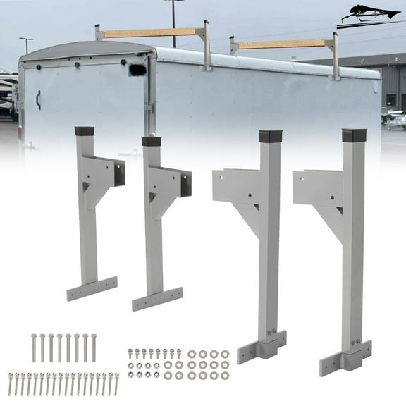 Adjustable Roof Ladder Rack Bracket Kit For Open or Enclosed Trailers Cargo Vans