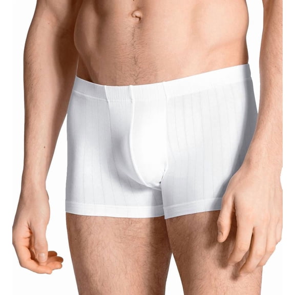 Men's Calida 26786 Pure & Style Quick Dry Pima Cotton Boxer Brief (White 2XL)
