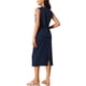 thumbnail image 3 of Conjunto de falda de 2 piezas de verano para mujer, conjunto de trabajo empresarial, chaleco sin mangas con botones y falda lápiz, S azul oscuro, 3 of 6
